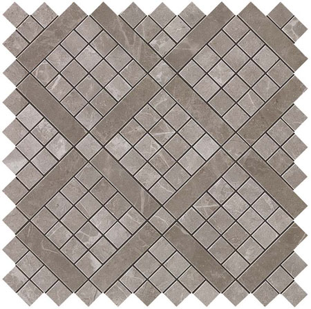 мозаика(м2), Marvel Grey Fleury Diagonal Mosaic, 30,5x30,5