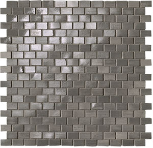 Brickell Grey Brick Mosaico Gloss