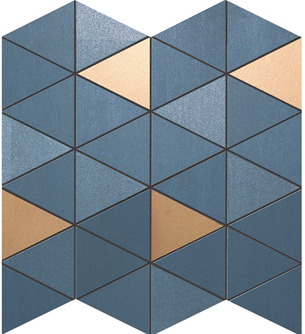 Mek Blue Mosaico Diamond Gold Wall