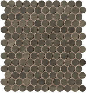 Brickell Brown Round Mosaico Matt