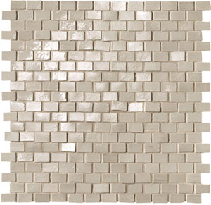 Brickell Beige brick Mosaico Gloss