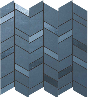 Mek Blue Mosaico Chevron Wall