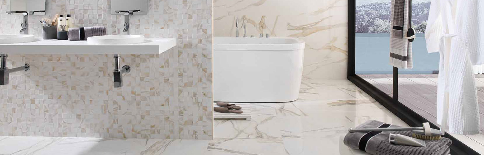 Керамическая плитка Porcelanosa Calacata: фото в интерьере